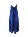 Bianco Levrin Tie-dye Stripe Slip Dress In Brown