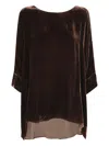 Bianco Levrin Rene Round Neck Shirt In Brown