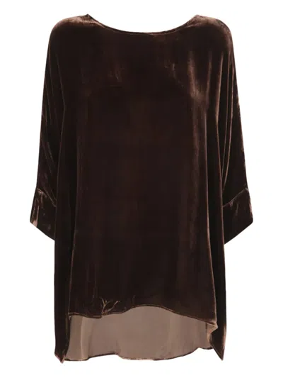 Bianco Levrin Velvet Boxy Shirt