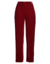 Bianco Levrin Woman Pants Brick Size 10 Viscose, Silk In Burgundy