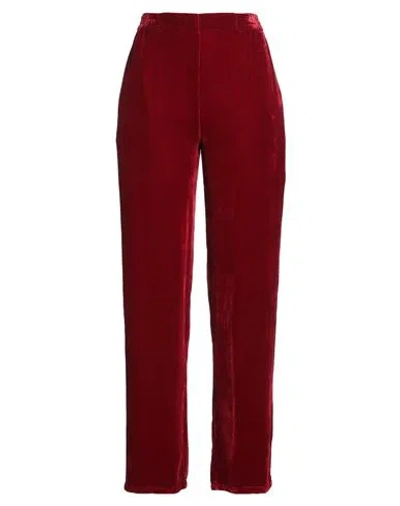 Bianco Levrin Woman Pants Brick Size 10 Viscose, Silk