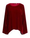 Bianco Levrin Woman Top Red Size Xl Viscose, Silk In Red