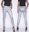 BIANCO LIVELY COATED TROUSER PANT IN SILVER
