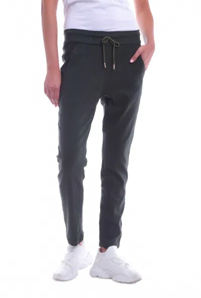 Bianco Textured Jogger Pants In Olive In Blue