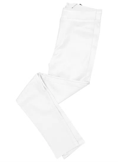 Bianco Women's Flat Front Coated Pants In White