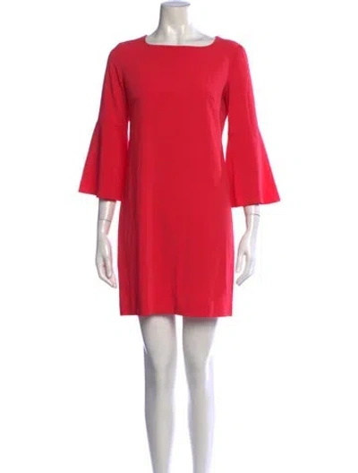 Pre-owned Biancoghiaccio Square Neckline Mini Dress In Pink