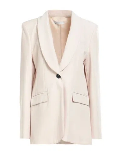 Biancoghiaccio Woman Blazer Cream Size 10 Polyester, Elastane In White