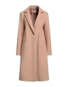 Biancoghiaccio Woman Coat Camel Size 8 Acrylic, Polyester, Wool In Beige