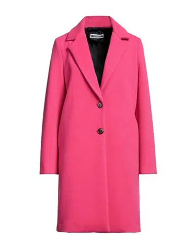 Biancoghiaccio Woman Coat Fuchsia Size 10 Polyester In Pink