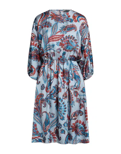 Biancoghiaccio Midi Dresses In Blue