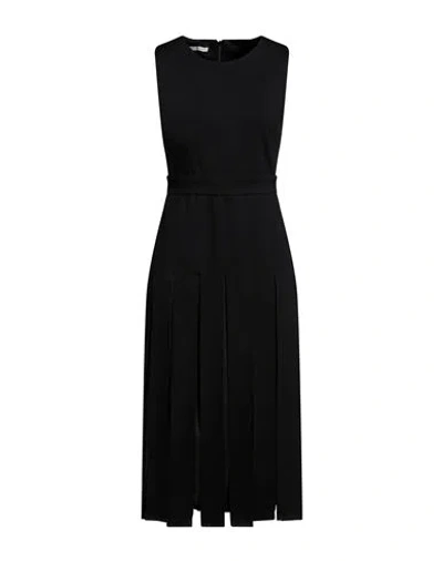 Biancoghiaccio Woman Midi Dress Black Size 4 Viscose, Polyamide, Elastane, Polyester