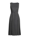 Biancoghiaccio Woman Midi Dress Grey Size 4 Viscose, Polyamide, Elastane, Polyester In Grey