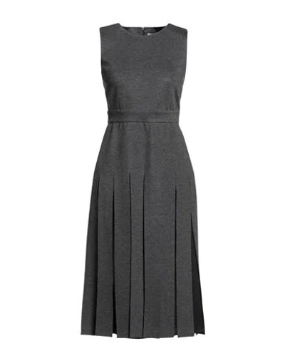 Biancoghiaccio Woman Midi Dress Grey Size 4 Viscose, Polyamide, Elastane, Polyester
