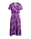 Biancoghiaccio Midi Dresses In Purple