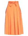 Biancoghiaccio Midi Skirts In Orange