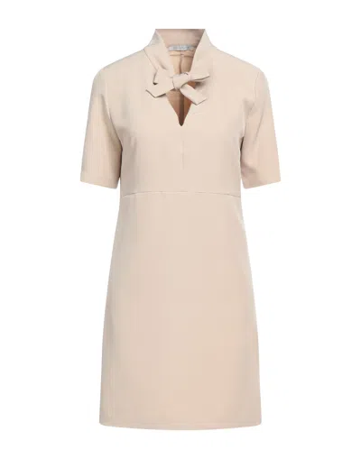 Biancoghiaccio Short Dresses In Beige
