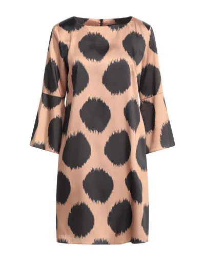 Biancoghiaccio Short Dresses In Beige