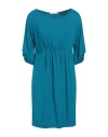 Biancoghiaccio Woman Mini Dress Deep Teal Size L Cotton, Elastane In Green