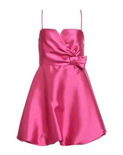 Biancoghiaccio Woman Mini Dress Fuchsia Size 10 Polyester In Pink