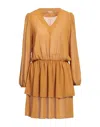 Biancoghiaccio Short Dresses In Yellow