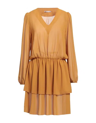 Biancoghiaccio Short Dresses In Yellow