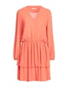 Biancoghiaccio Short Dresses In Orange