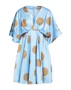 Biancoghiaccio Short Dresses In Blue