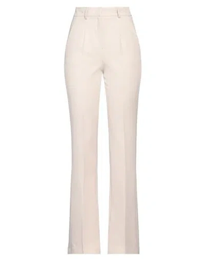 Biancoghiaccio Woman Pants Beige Size 4 Polyester, Elastane