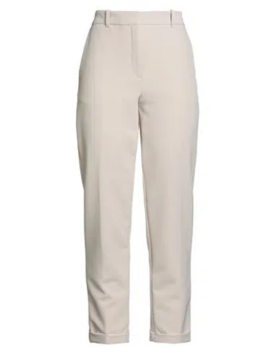 Biancoghiaccio Woman Pants Beige Size 8 Polyester, Elastane In Neutral