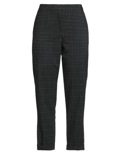Biancoghiaccio Woman Pants Black Size 8 Polyester, Wool, Elastane