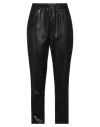 Biancoghiaccio Woman Pants Black Size 8 Polyurethane, Polyester