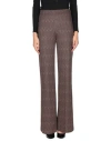 Biancoghiaccio Woman Pants Dark Brown Size 10 Viscose, Polyester, Polyamide, Elastane