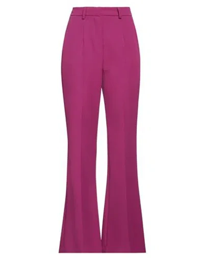 Biancoghiaccio Woman Pants Garnet Size 8 Polyester, Elastane In Red