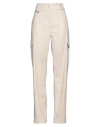 Biancoghiaccio Woman Pants Ivory Size 4 Polyester, Polyurethane In White