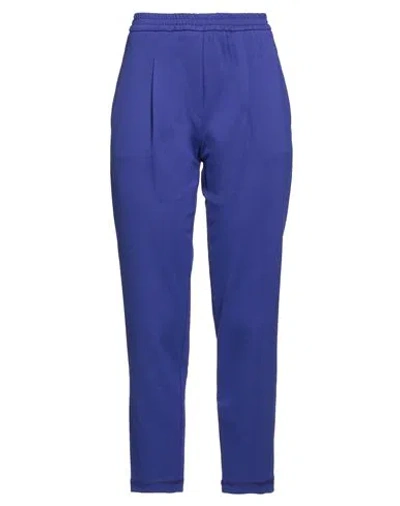 Biancoghiaccio Woman Pants Purple Size 10 Viscose, Polyamide, Elastane