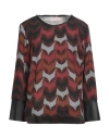 Biancoghiaccio Woman Top Brown Size 6 Polyester, Elastane, Polyurethane In Brown
