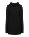 Biancoghiaccio Woman Turtleneck Black Size 1 Viscose, Polyester, Polyamide In Black