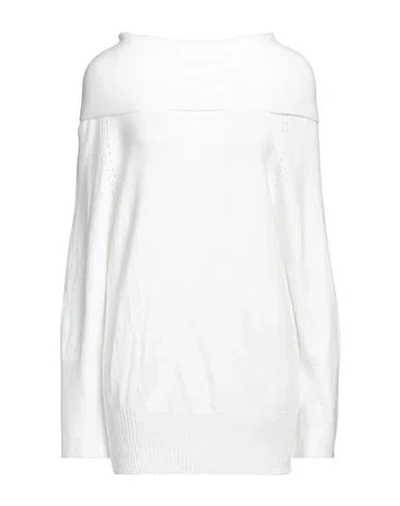 Biancoghiaccio Woman Turtleneck Ivory Size 2 Viscose, Polyester, Polyamide In White