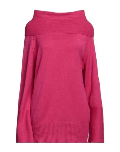Biancoghiaccio Woman Turtleneck Magenta Size 1 Viscose, Polyester, Polyamide
