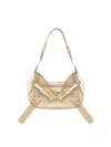Biasia Shoulder Bag In Cowskin In Gold