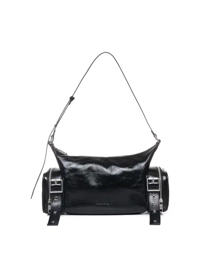 Biasia Y2k Leather Shoulder Bag In Black