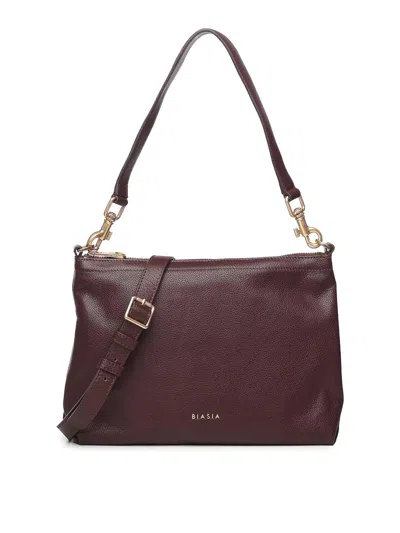 Biasia Logo Shoulder Bag In Purple