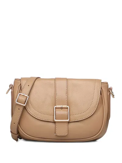 Biasia Buckle-detail Shoulder Bag In Nude