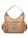 Biasia Factor Leather Shoulder Bag In Nude