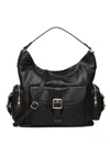 Biasia Buckle Front-pocket Shoulder Bag In Pattern
