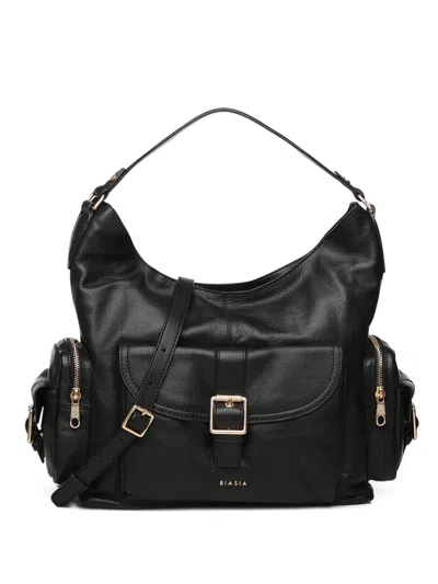 BIASIA BUCKLE FRONT-POCKET SHOULDER BAG