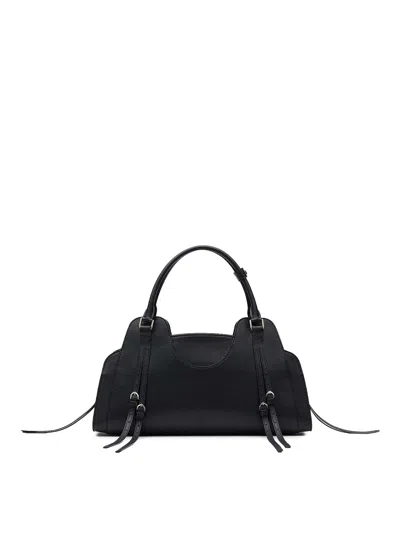Biasia Corinne Maxi Leather Bag In Black