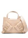Biasia Crocodile-embossed Leather Tote Bag In Neutrals