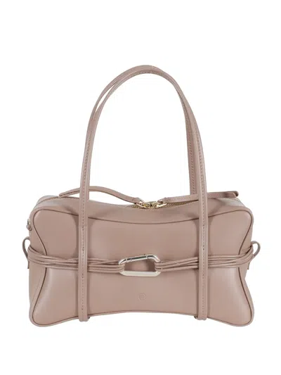 Biasia Edwige 4ever Carabiner-detail Leather Tote Bag In Neutral