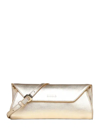 Biasia Flap Clutch Bag In Gold